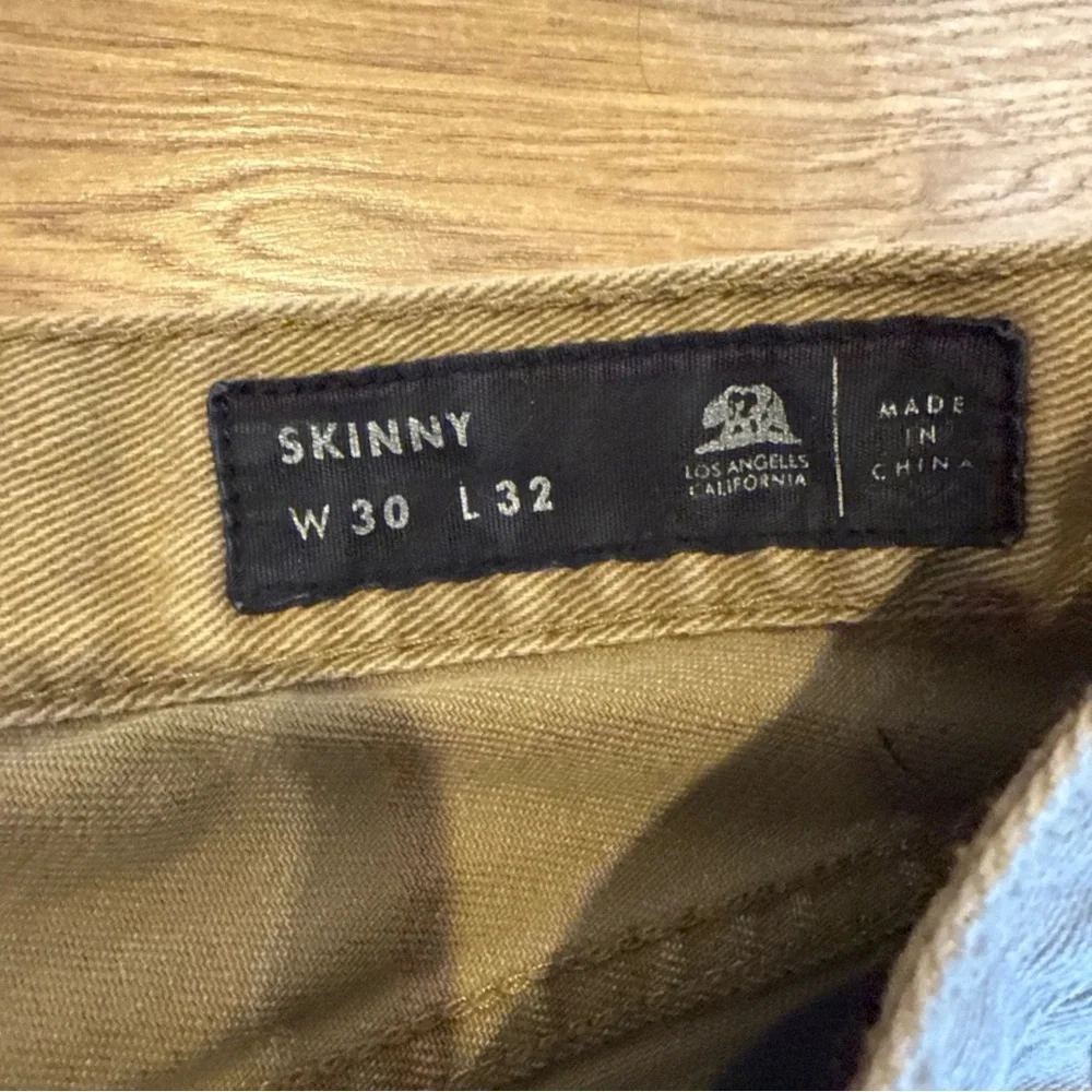 Bullhead Denim Jeans Men's 30 X 32 Tan Beige Khaki Skinny